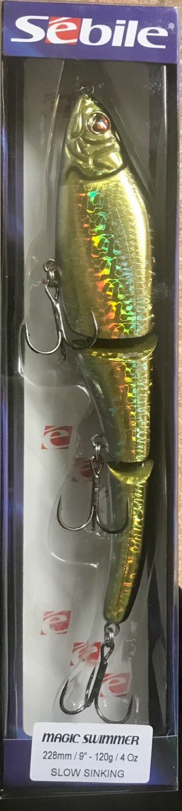 Slow Sinking 9-Inch Fishing Swimbait with Triple Hooks - Salt & Freshwater Lure