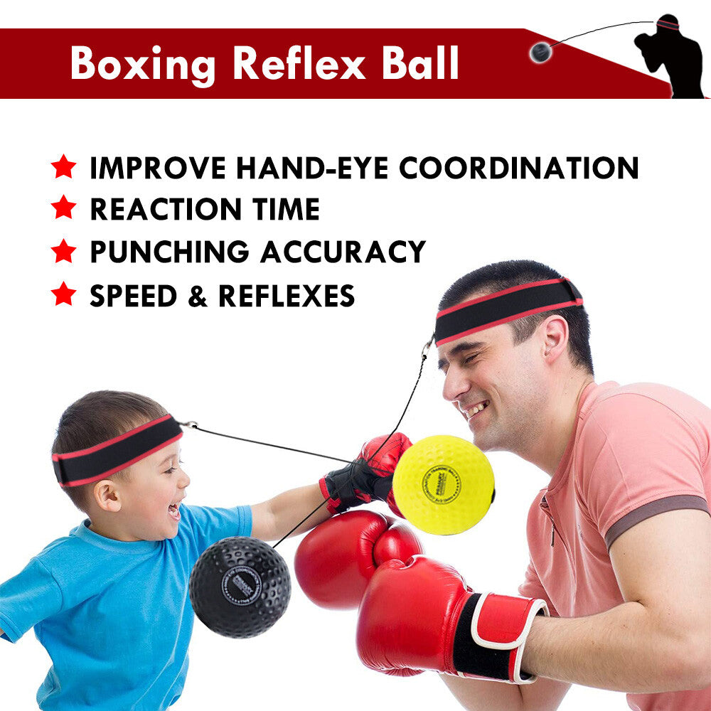 Reaction Ball Boxing Reflex Training Ball with Adjustable Headband for Reaction Speed & Coordination