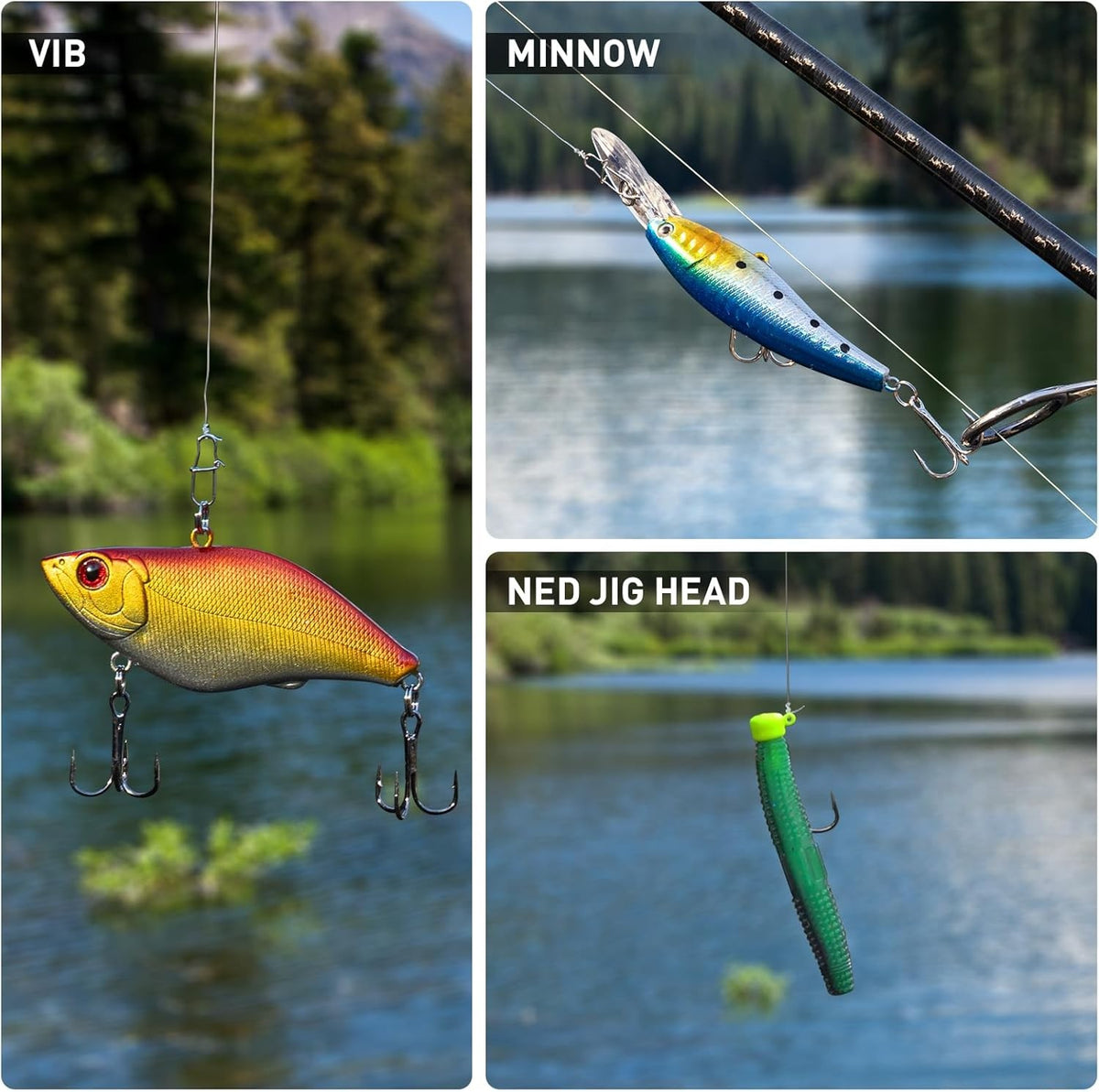 153PCS Fishing Lure & Tackle Box Kit for Bass & Trout - Complete Set
