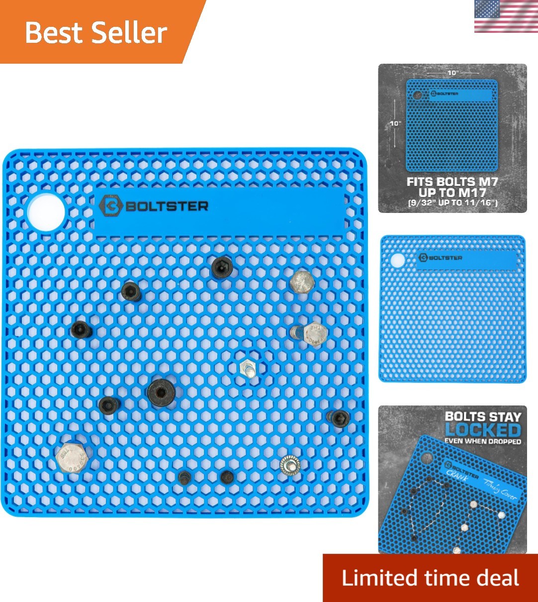 Silicone Fastener Organizer Tray for Bolts, Screws, Nuts - Automotive & Workshop Storage