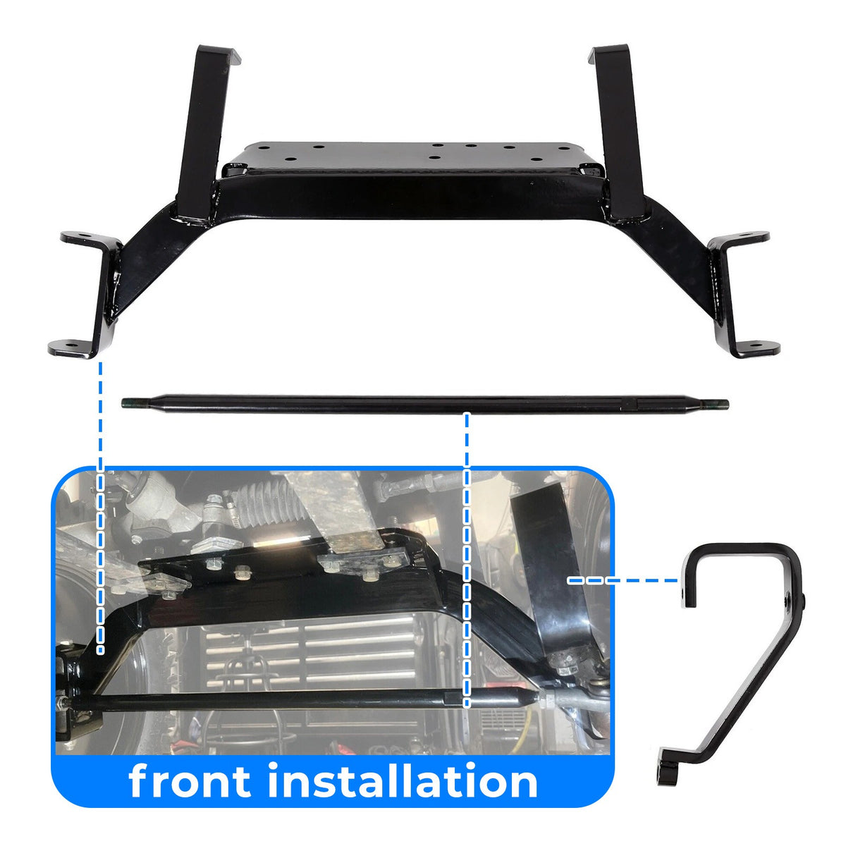 6-Inch Drop Axle Lift Kit for 2001.5-2025 EZGO TXT Electric Golf Cart, 4-Bolt Pattern