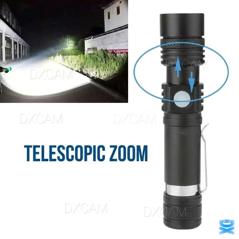 Rechargeable LED Flashlight 990000LM Tactical Torch Zoomable Waterproof