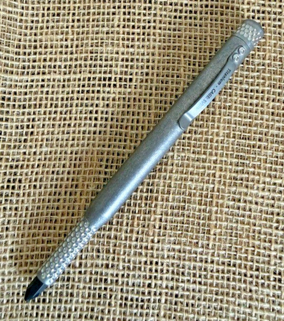 Titanium Pen Driver with 5 Bits and Extra Storage - Gnurling Pocket Clip