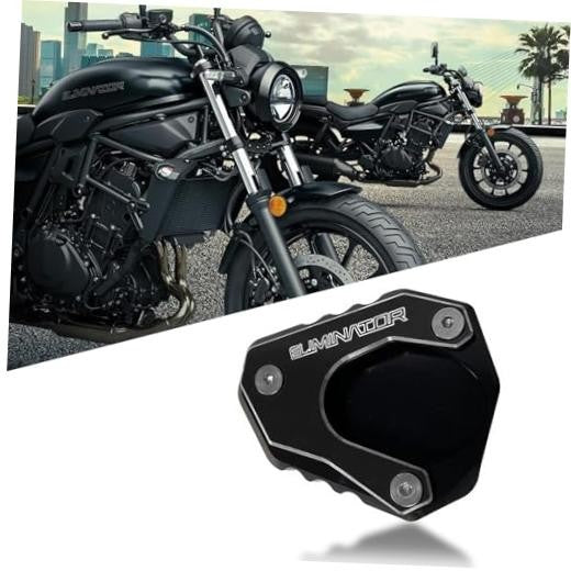 Motorcycle Side Stand Extension Plate for Eliminator SE 400 450 500 2023-2024 Black