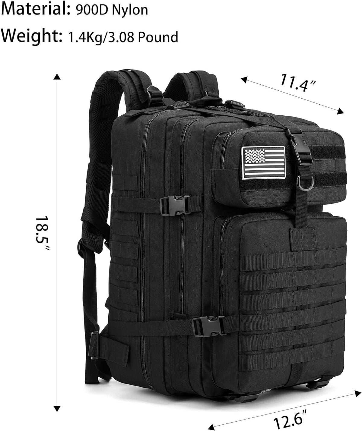Military Tactical Backpack 30L/45L Molle Assault Bag for Camping Hiking Survival