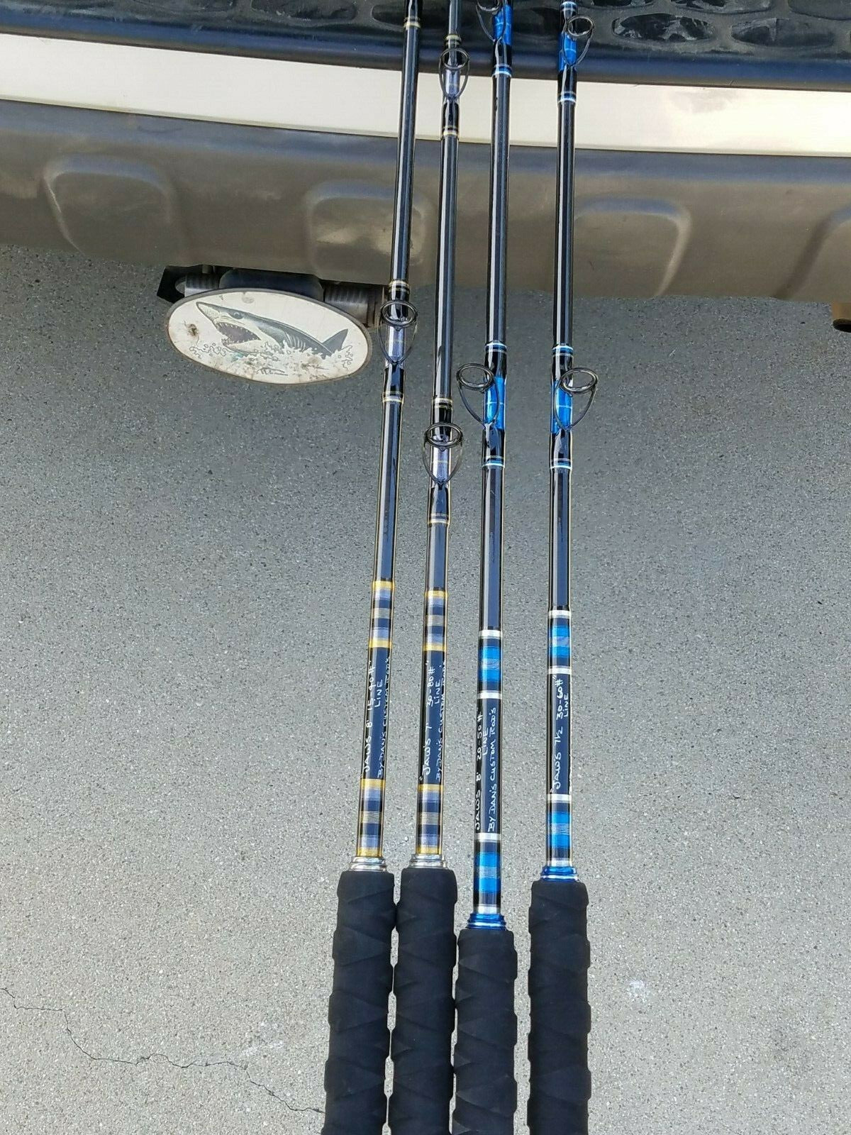 Saltwater Spinning Rod Guide Set with SIC Rings - #10~30, 8 pcs, Tangle-Free, Heavy Duty