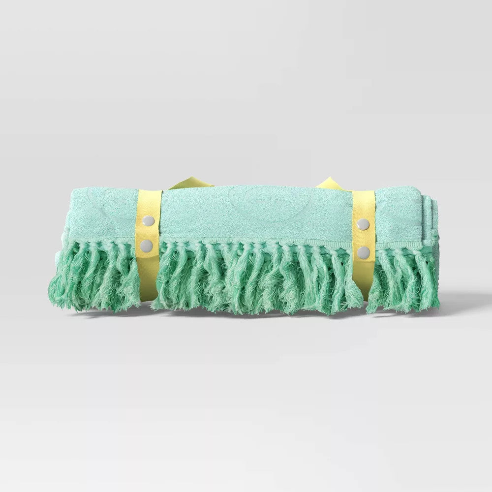 2 Person Beach Blanket Recycled Polyester Tassel Edges - Sun Squad