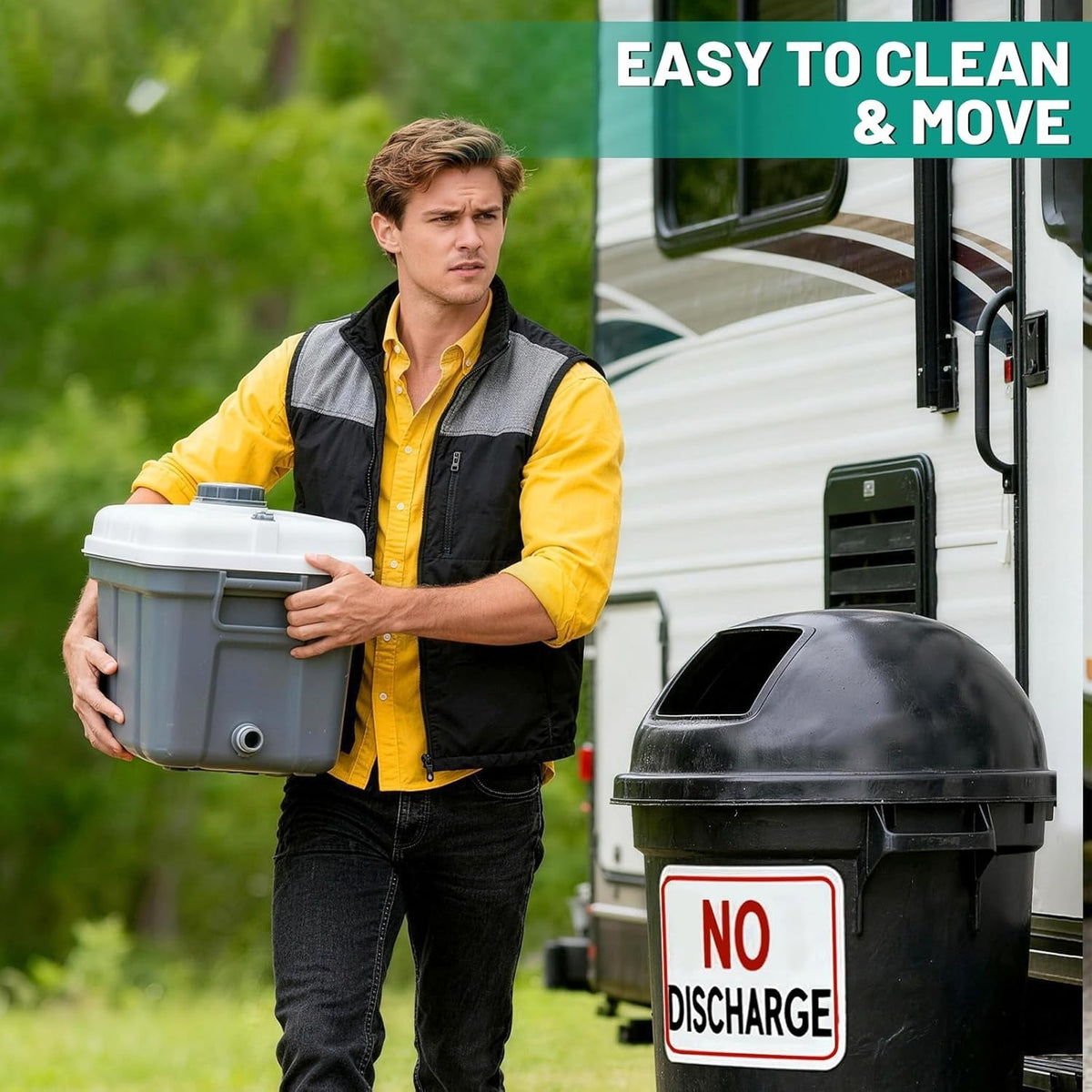 Portable Toilet Gel Powder for Camping & Travel Eco-Friendly 50 Pack