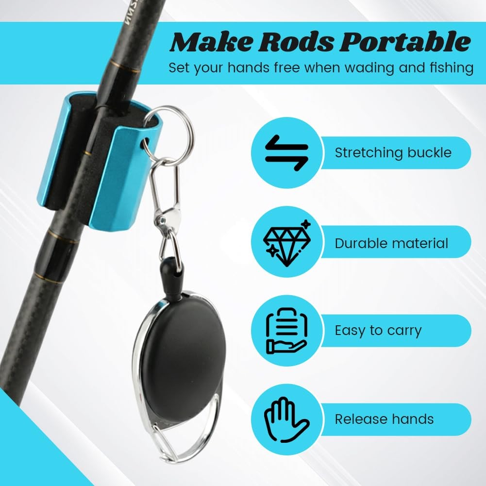 Aluminum Fishing Rod Clip Holder Clamp Set – Hands-Free, Universal Fit