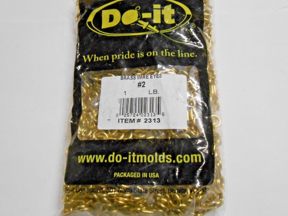Brass Wire Sinker Eyes Bulk Pack for Do-It Molds - Multiple Sizes