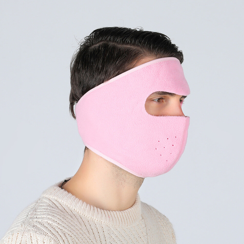 Winter Fleece Motorcycle Face Mask - Breathable Windproof Ski Mask for Cold Weather