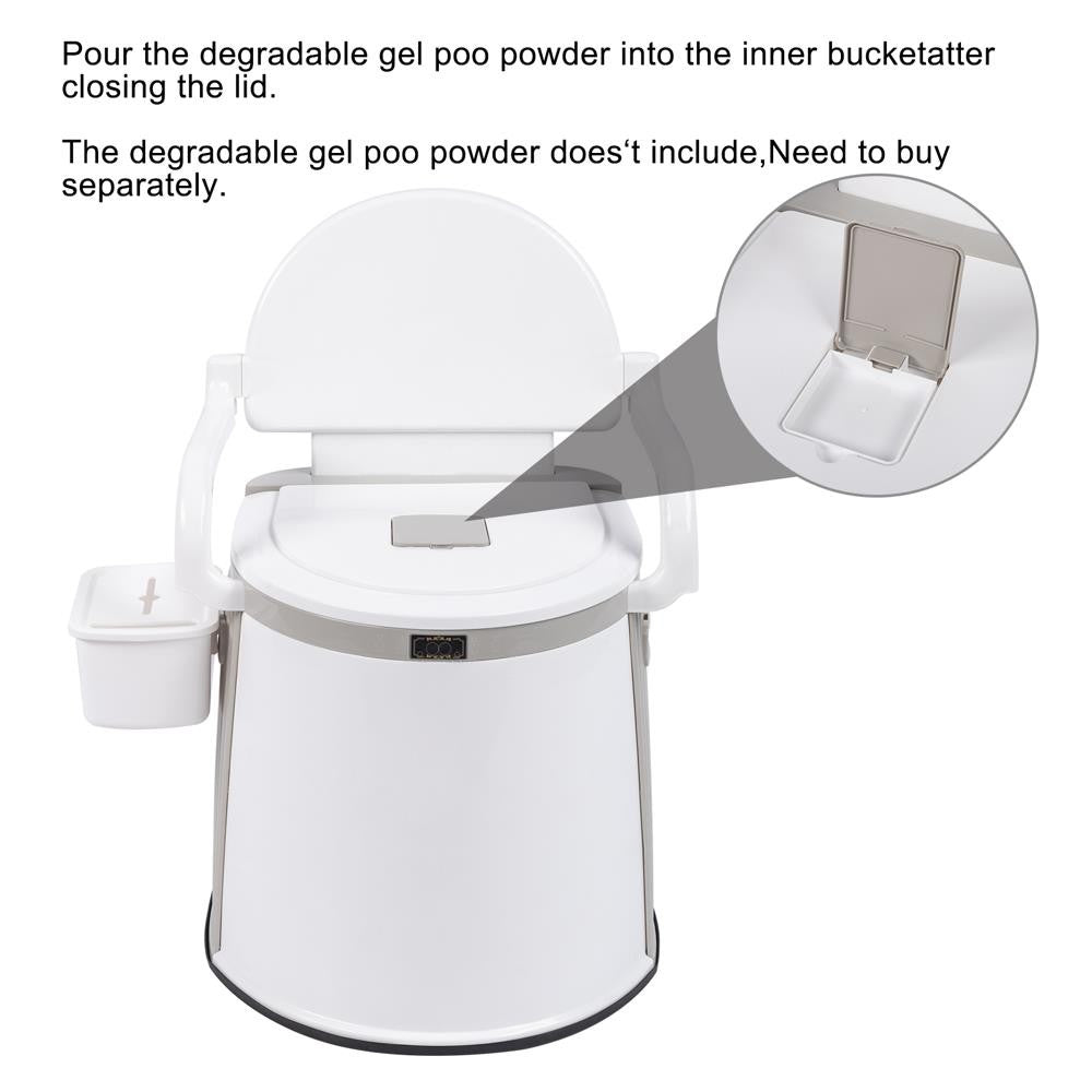 Portable Camping Toilet 5 Gallon with Tissue Box for Outdoor Travel & Hiking