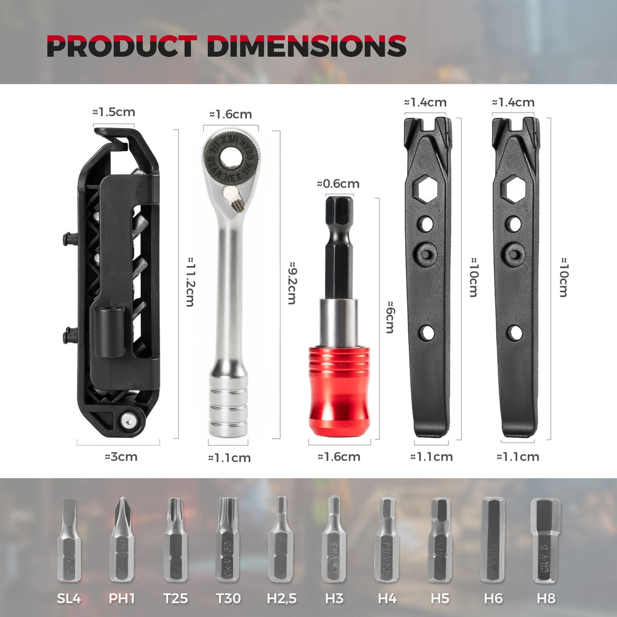 Magnetic Ratchet Wrench Set Bicycle Repair Multi-Tool Kit Bike Tools