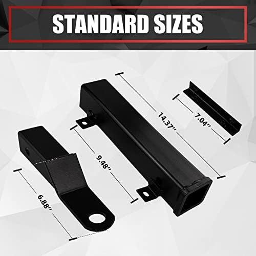 Golf Cart Hitch with 2-Inch Receiver for Club Car EZGO Yamaha - Heavy Duty Steel