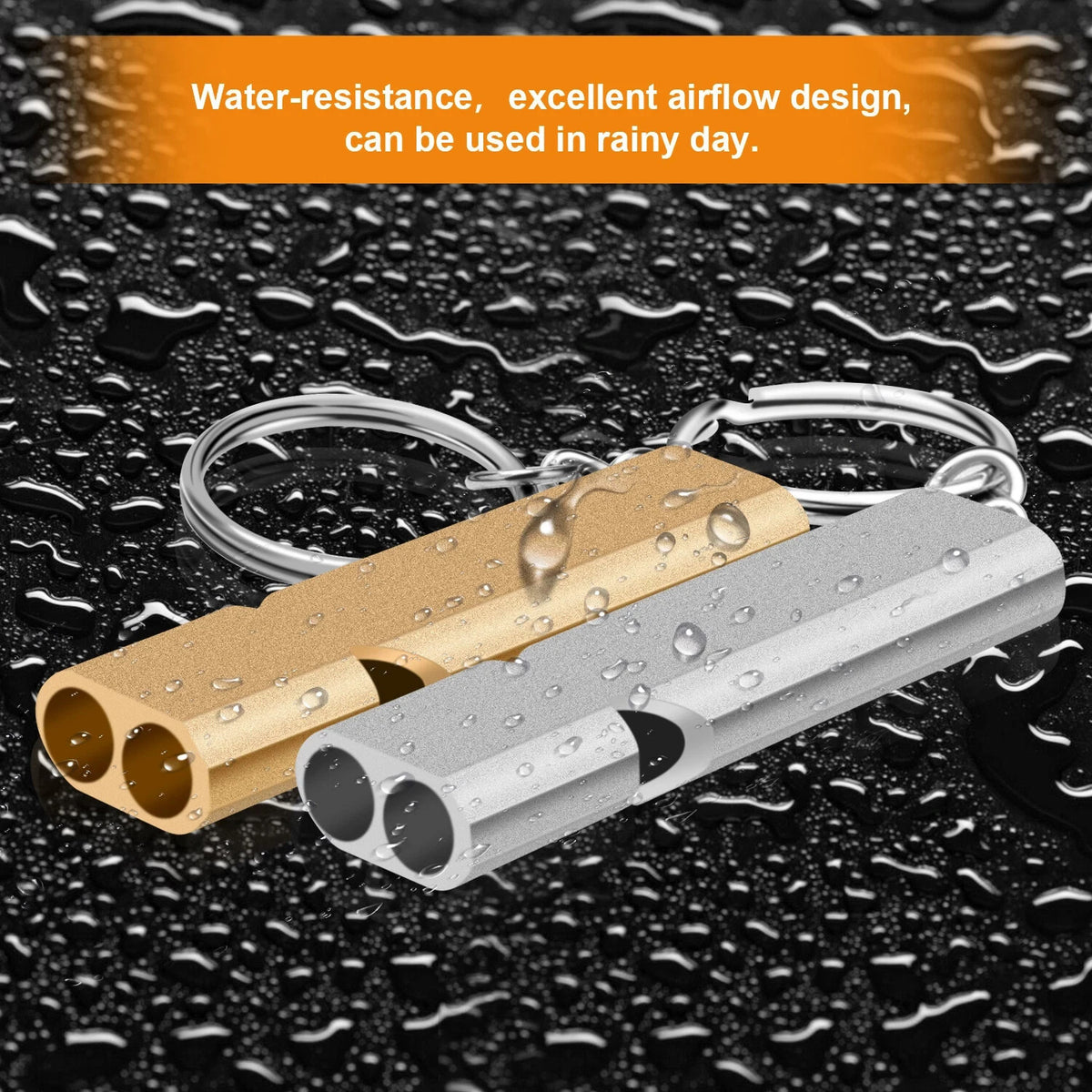 Emergency Survival SOS Whistle Keychain - Loud 120dB Waterproof Outdoor Camping Hiking