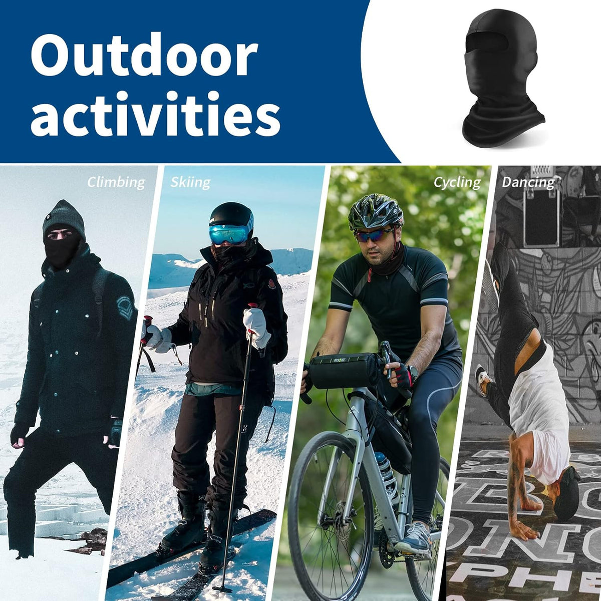 Balaclava Ski Mask for Men and Women Winter Face Covering Windproof & Moisture-Wicking
