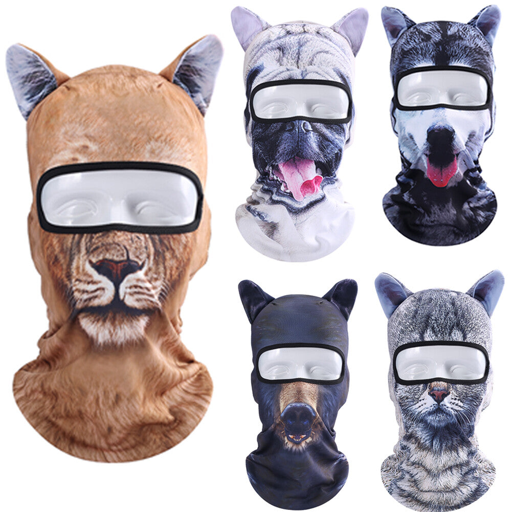 Animal Ears Hood Balaclava Full Face Cover for Winter Ski & Outdoor Activities