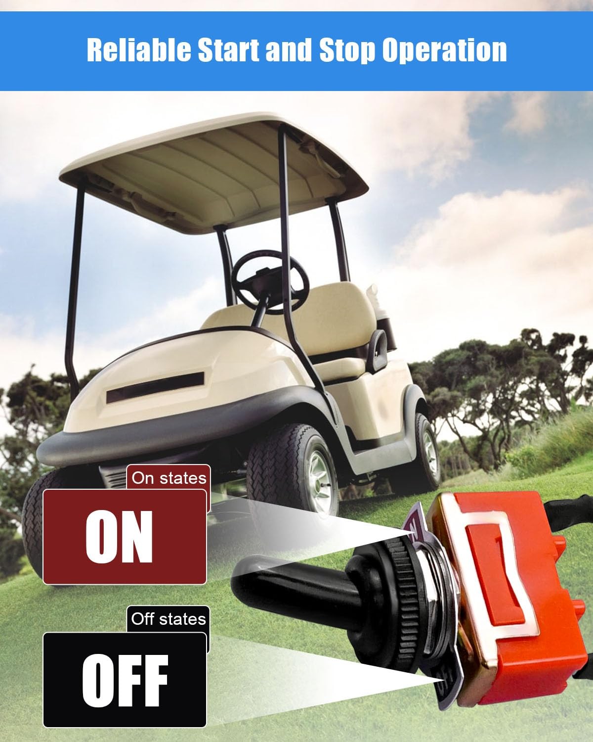 Golf Cart Run Tow Switch Replacement for EZGO RXV 2008+ and TXT 2010+