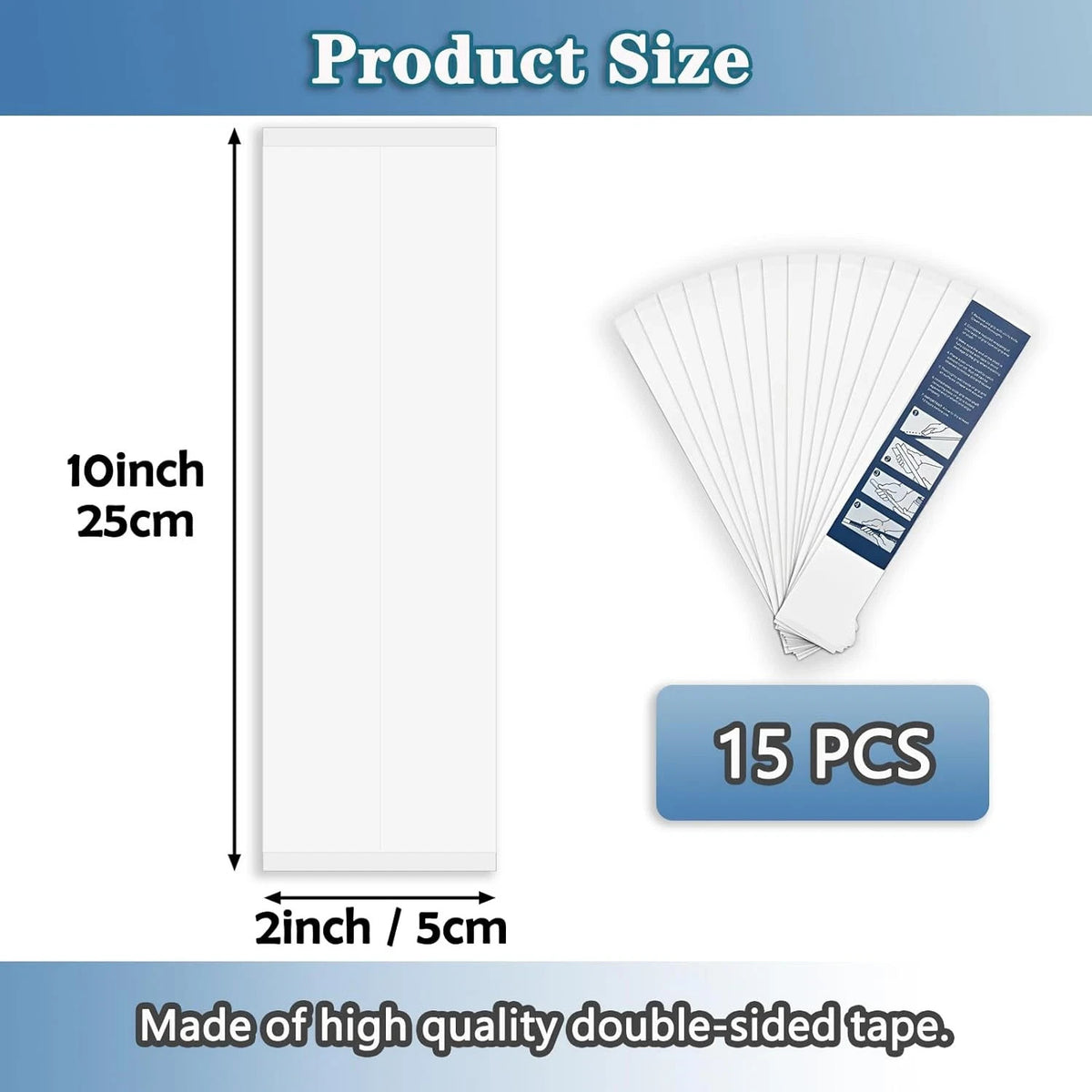 Golf Grip Kit 15-PCS Regripping Tape with Double-Sided Adhesive, 2x10 White