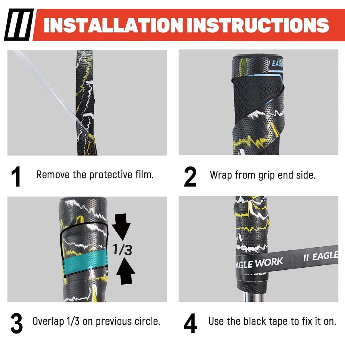 Golf Grip Wrapping Tape 3 Pack - Anti-Slip PU Overgrip for Clubs