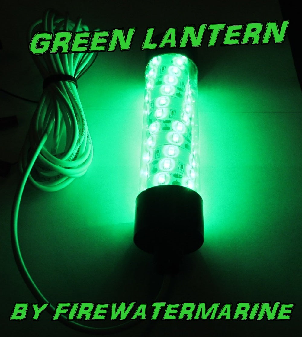 12V Underwater LED Fishing Light for Night Crappie & Marine Use - Multiple Colors