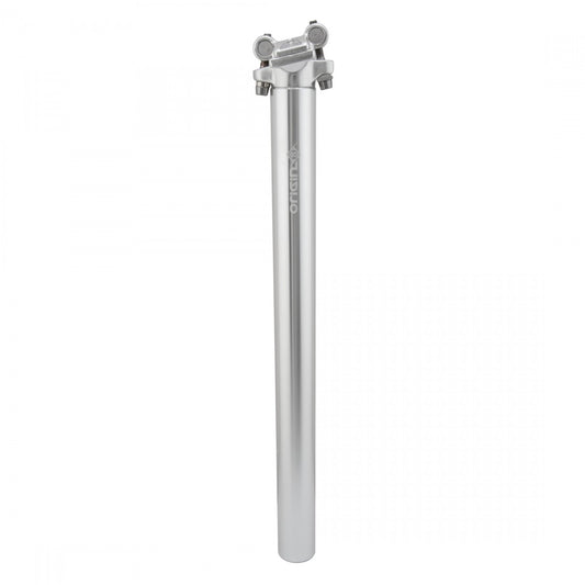 Pro Fit Bicycle Seatpost 27.0mm x 400mm Alloy Silver - Micro-Adjust Clamp