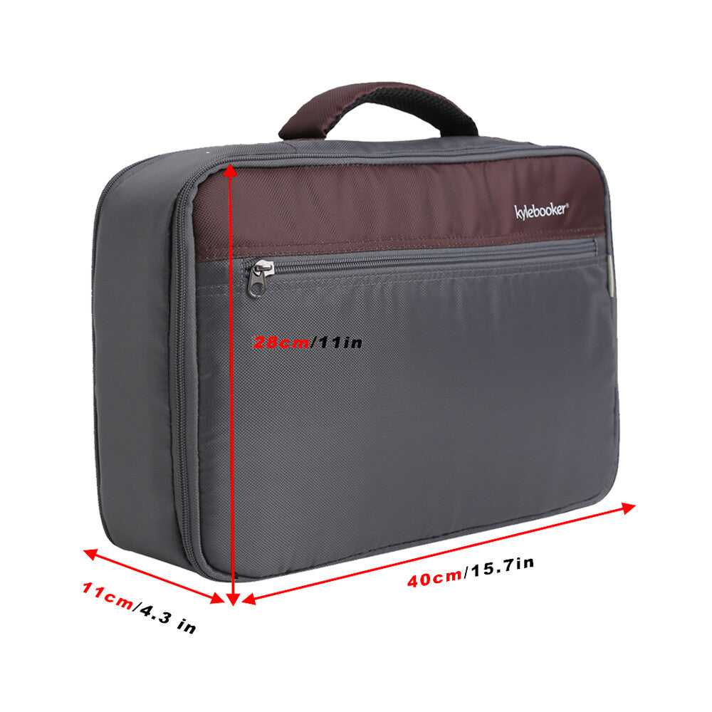 Fishing Reel Storage Case with Adjustable Compartments and Mesh Pockets