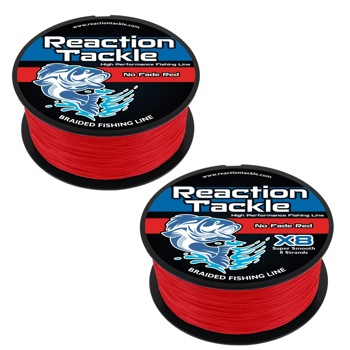 High-Performance Braided Fishing Line No Fade Red - Multiple Sizes & Lengths