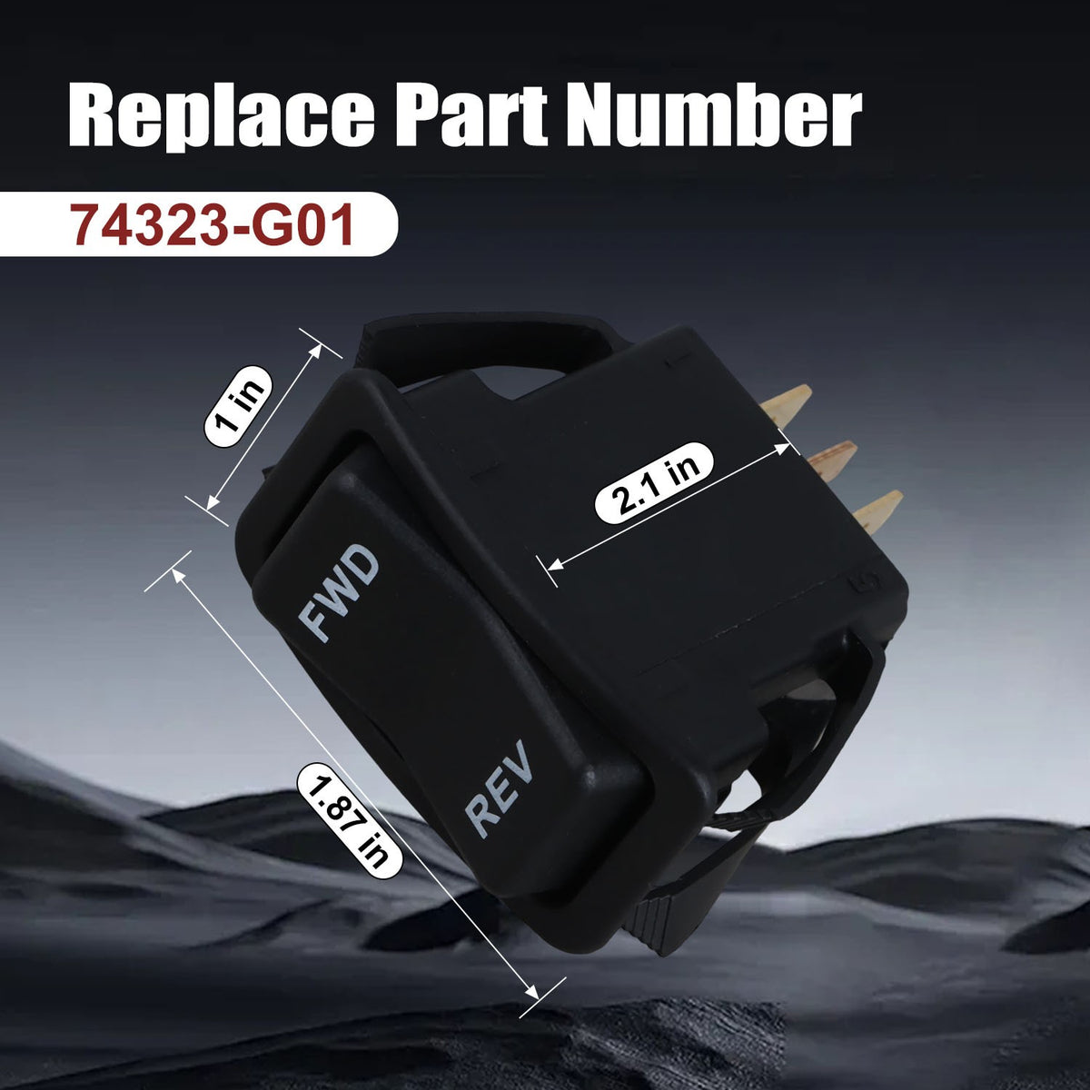 Electric Forward Reverse Rocker Switch for EZGO TXT PDS 2003+ Golf Carts