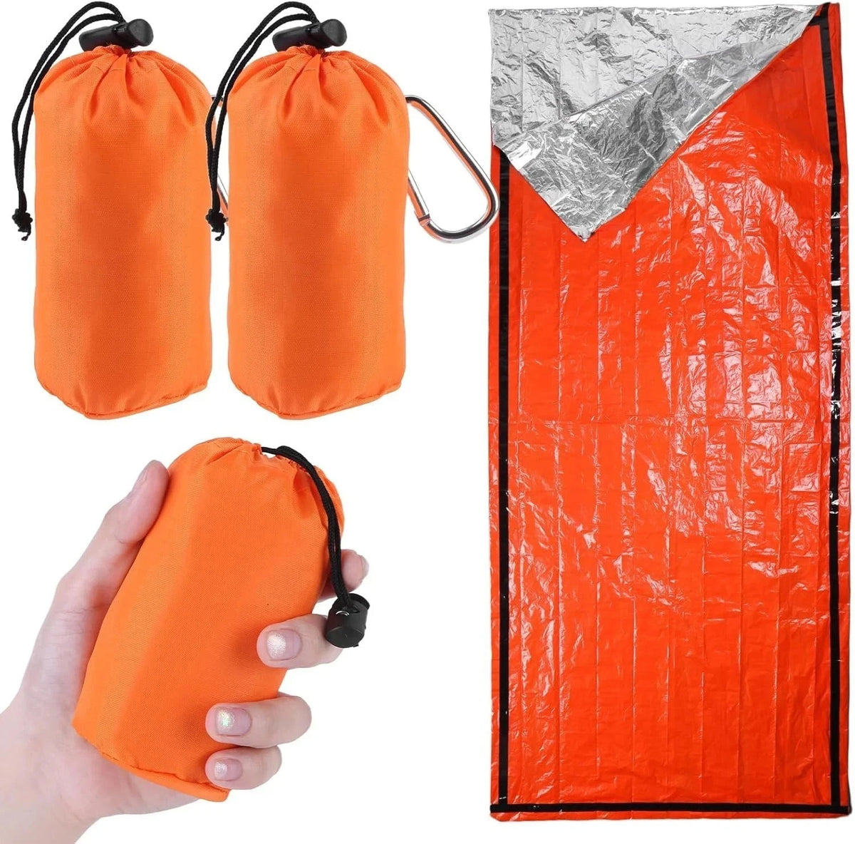 3-Pack Emergency Survival Sleeping Bags Waterproof Thermal Heat Retention