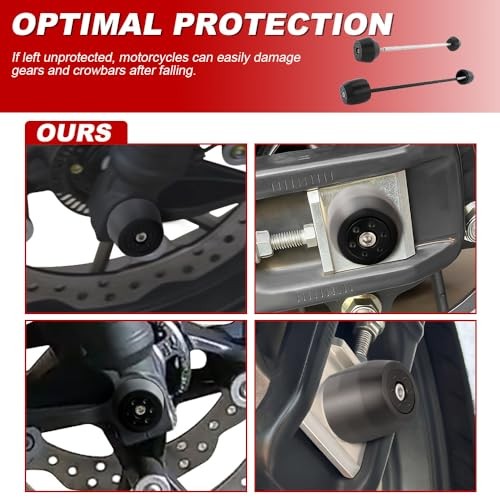 Motorcycle Fork & Wheel Sliders Set for CB750 Hornet 2023-2025 - Front & Rear Crash Protection