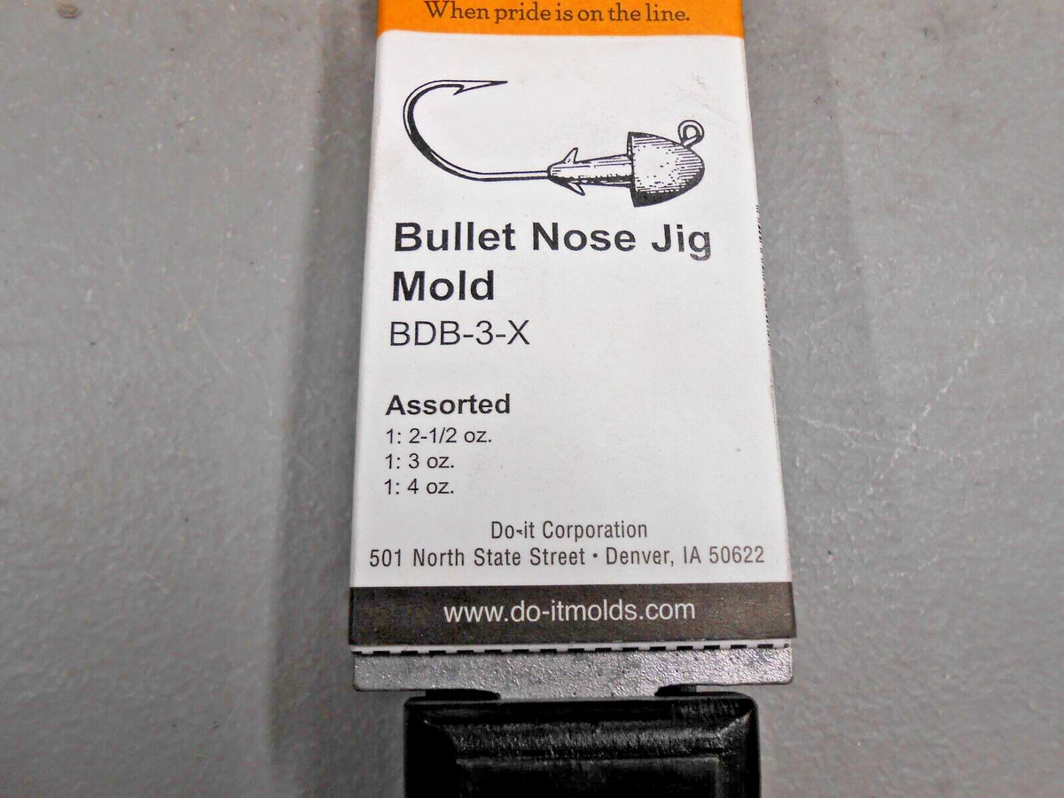 Bullet Nose Jig Mold 2-1/2, 3, 4 oz Fishing Tackle Accessories