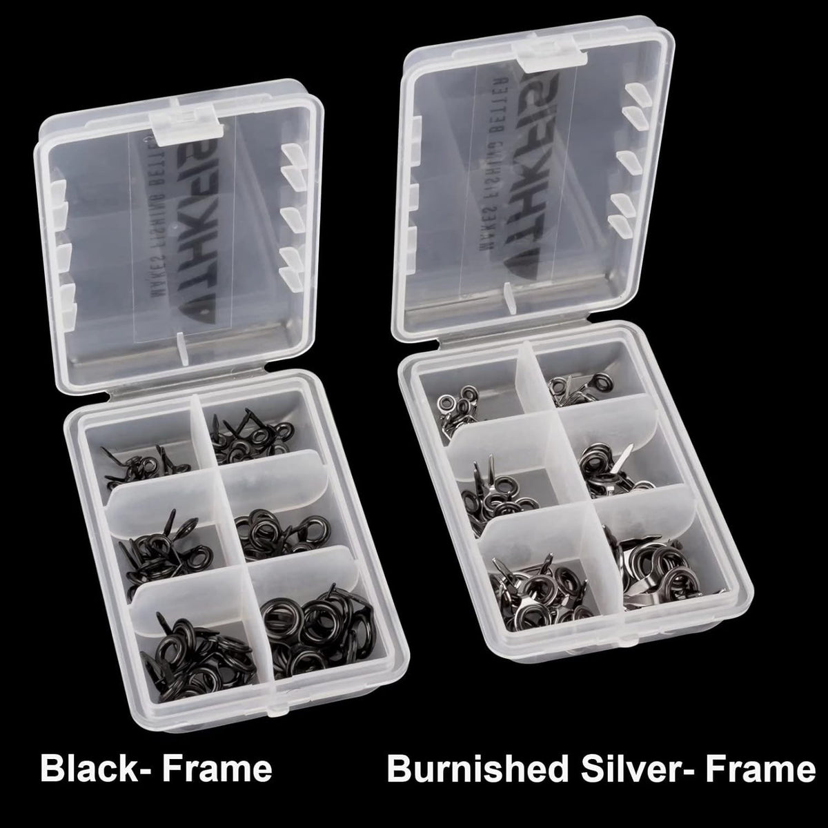 60PCS Micro Fishing Rod Guides and Tip Repair Kit for Rod Building - Black