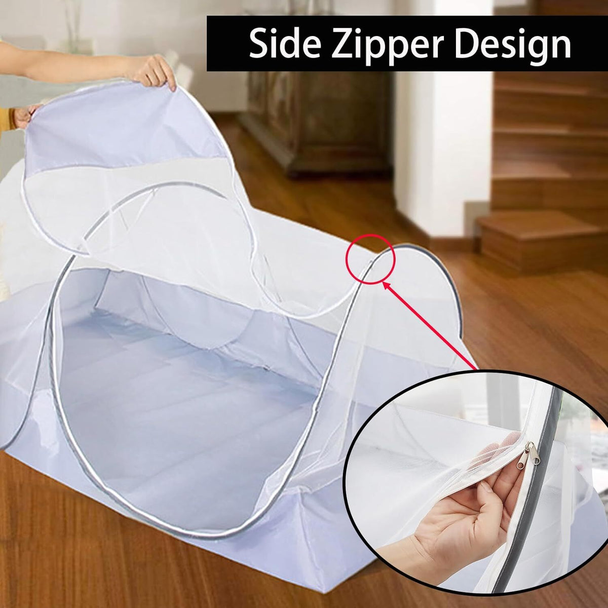 Portable Mosquito Net Tent Foldable Pop-Up Travel Camping Mesh Screen