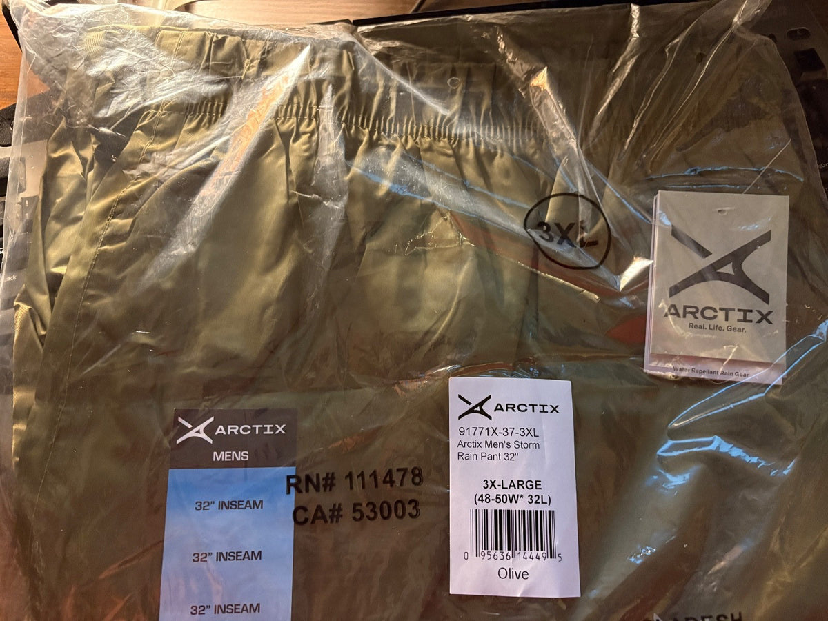 Men's Waterproof Rain Pants 3XL Storm Outdoor Rainwear Sealed