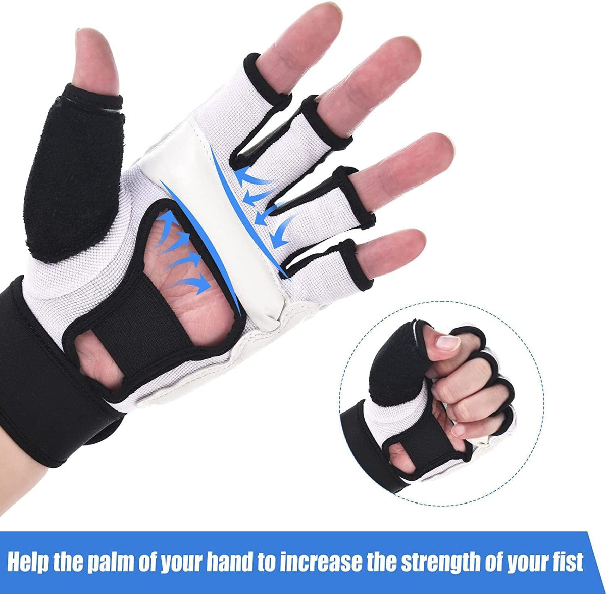 Kickboxing Sparring Gloves MMA Boxing Gloves for Men Women Kids - Breathable & Adjustable