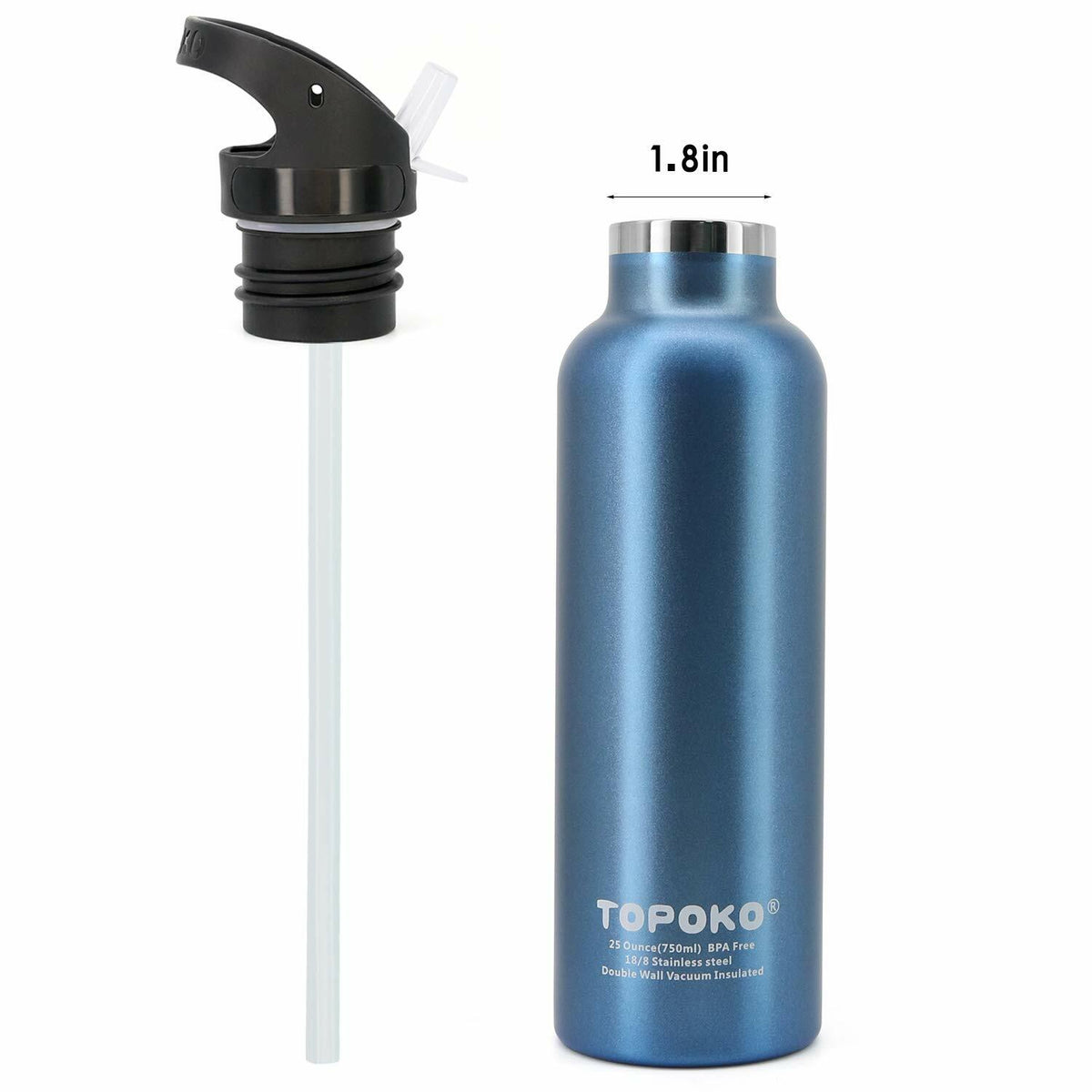 3 Pack Water Bottle Lids for Hydro Flask Standard Mouth - Straw, Bite Valve & Bamboo Twist