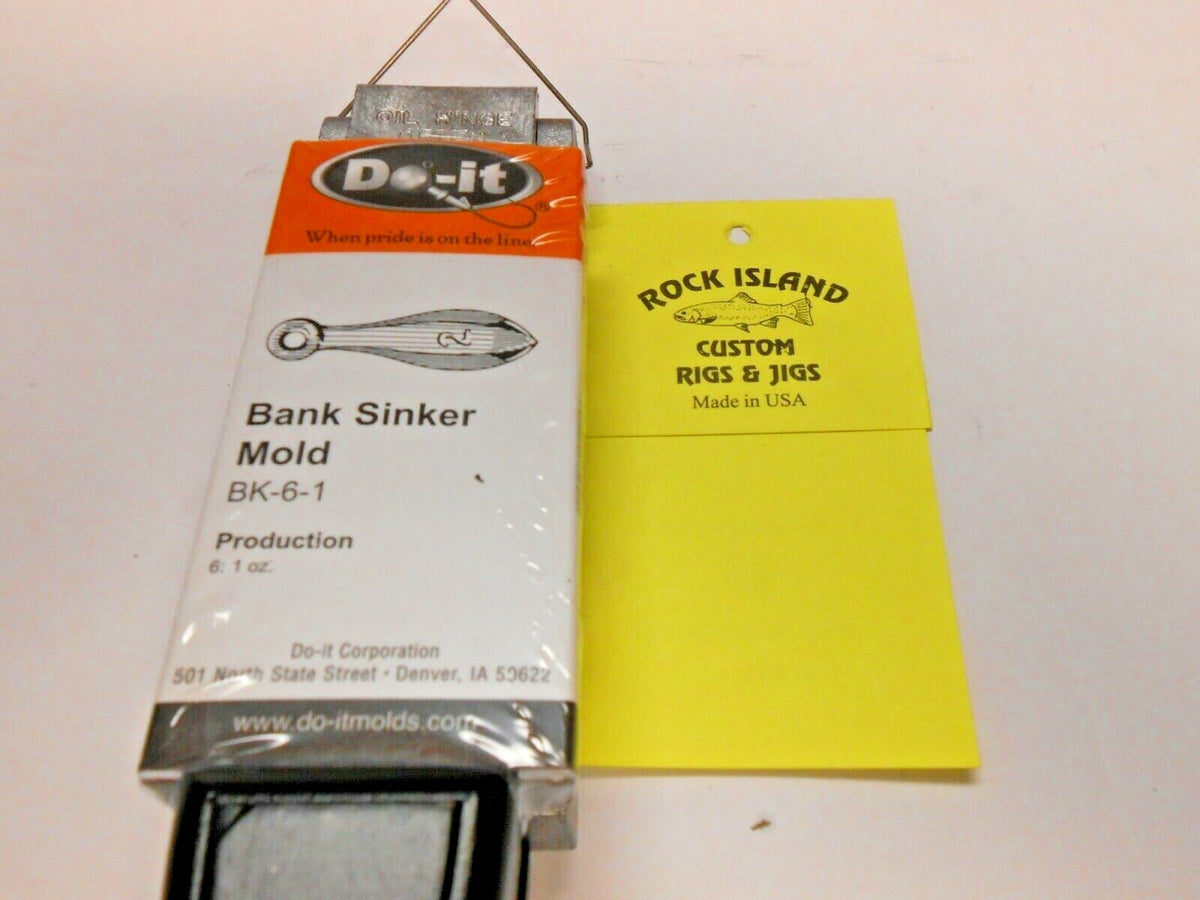 1 oz Fishing Sinkers Mold for Casting and Tackle Building