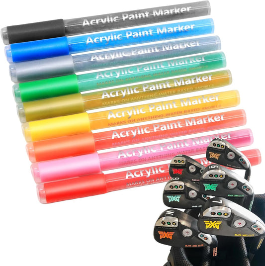 Golf Club Paint Pens & Markers Set - 9 Pcs Customization & Renovation Tools