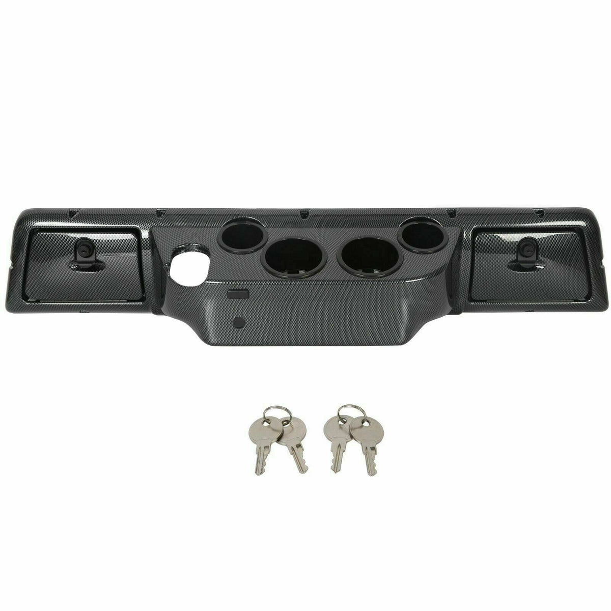 Golf Cart Carbon Dash Cover with Cup Holders for Club Car DS 1982+ 1984 1992
