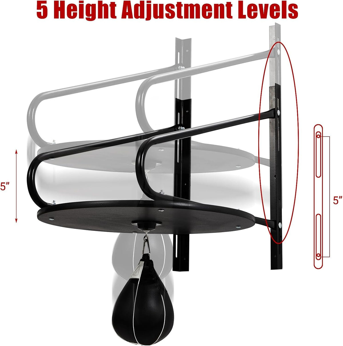 Adjustable Speed Bag Platform Wall Mount Stand for Boxing Training