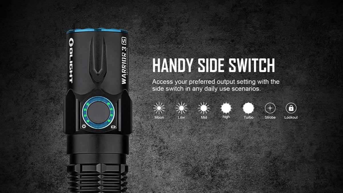 Waterproof Tactical Flashlight 2300 Lumens Dual Switch LED Handheld Torch