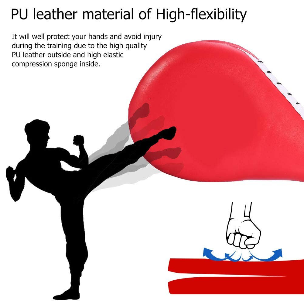 Martial Arts Kick Pad for Taekwondo Boxing Training - Double Sided Practice Target with Wrist Strap