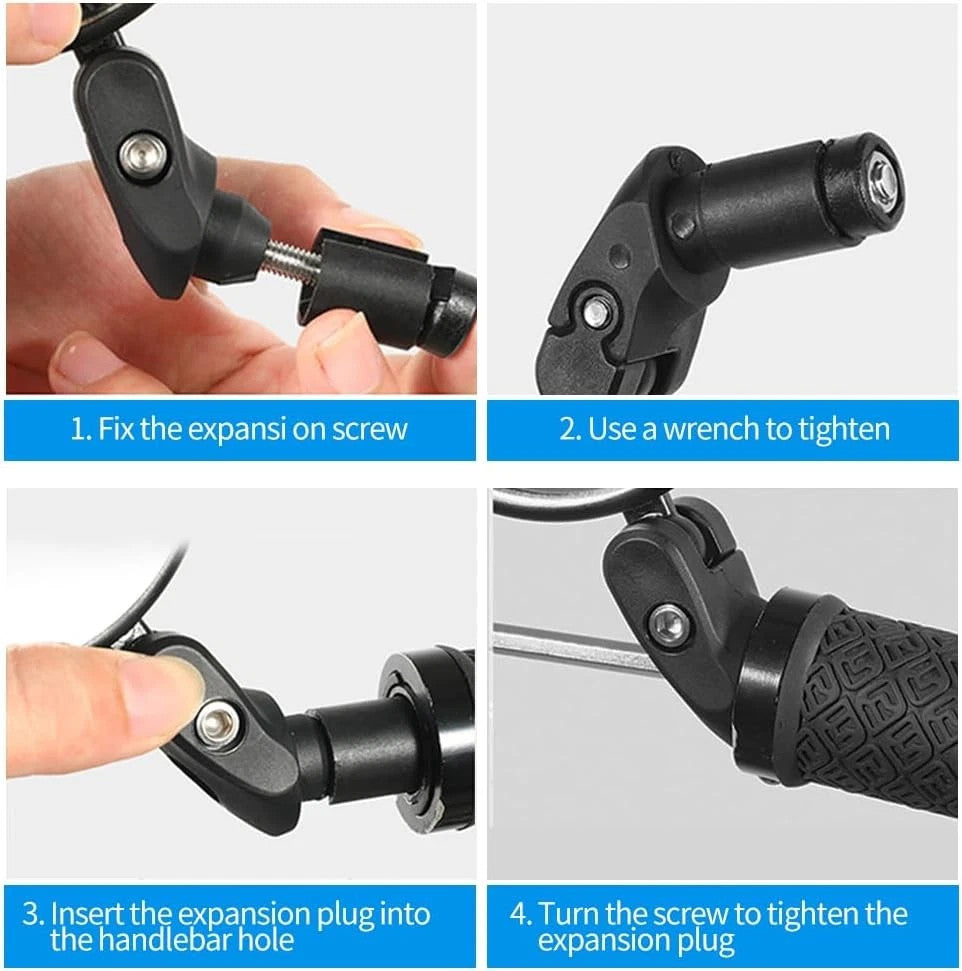 Bike Mirror Set 2pcs Bar End Bicycle Rear View Mirrors for Handlebar Cycling