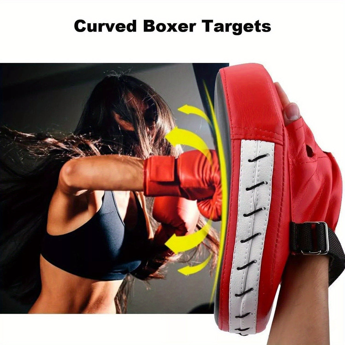 Boxing Hand Target Mitts Pad Adjustable Wrist Strap Foam Punching Trainer