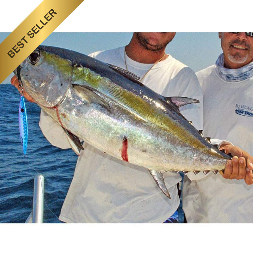 Saltwater Fishing Jigs 80-200g with Assist Hooks for Deep Sea Tuna & Snapper