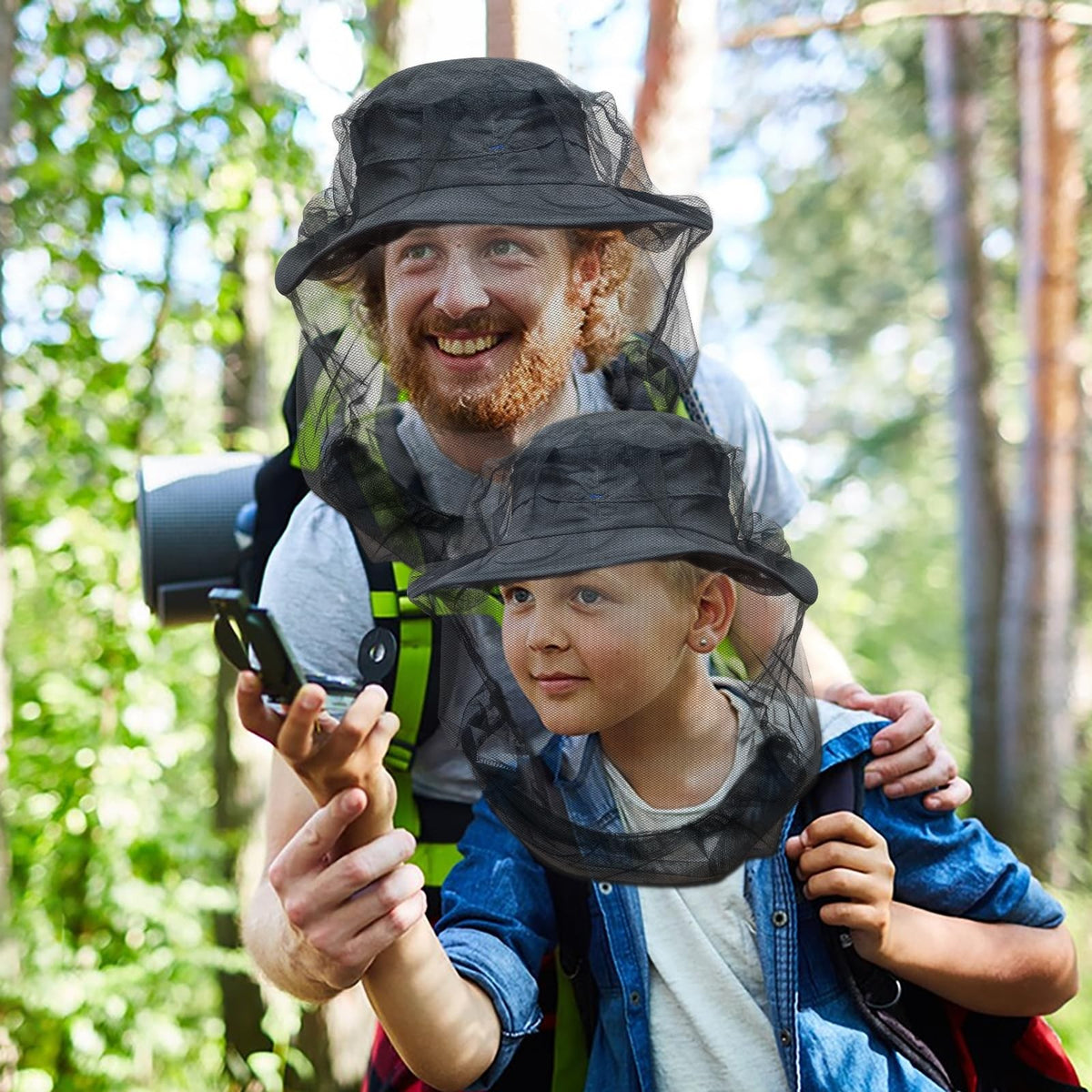 Outdoor Mosquito Head Net Bug Proof Face Cover for Camping Hiking Fishing