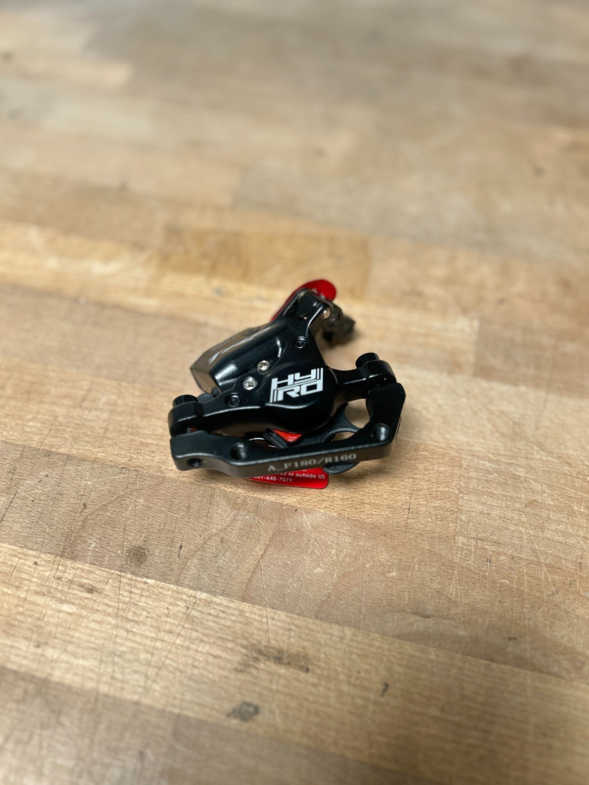 Hydraulic Disc Brake for Bike with Cable Actuation and IS Mount Adapter – Black