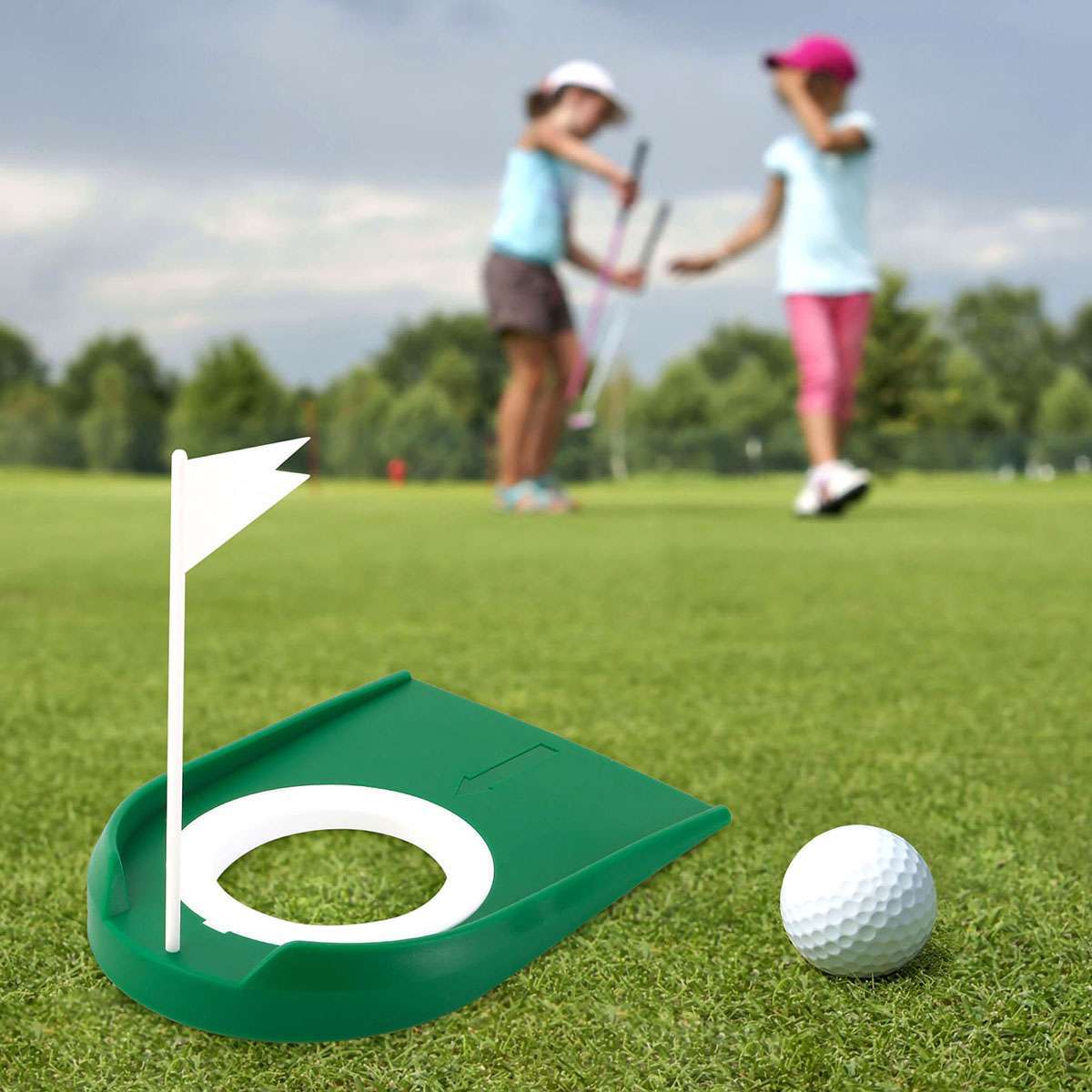 Practice Golf Putting Cup Set - Adjustable Hole & Flag for Indoor & Outdoor Training