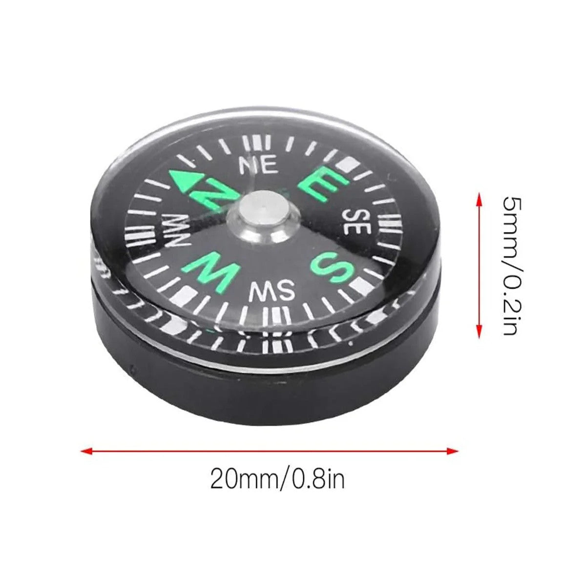 Portable Pocket Oil Filled Compass for Outdoor Hiking Camping Green